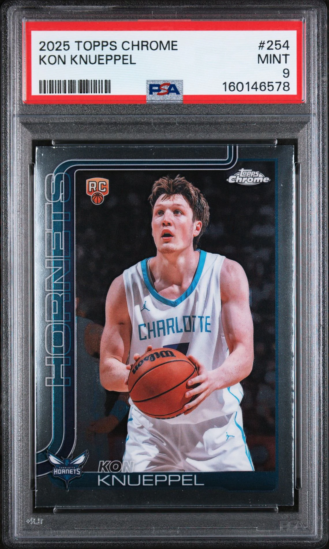 2025 Topps Chrome Kon Knueppel #254 RC PSA 9 front