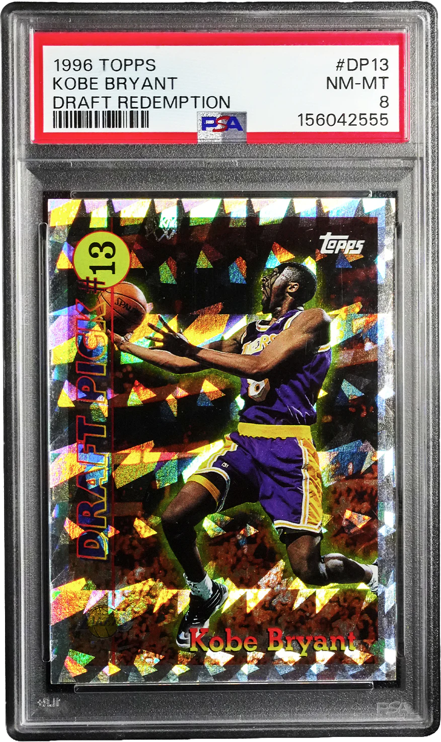 1996 Topps Kobe Bryant Draft Redemption #DP13 PSA 8 NM-MT front