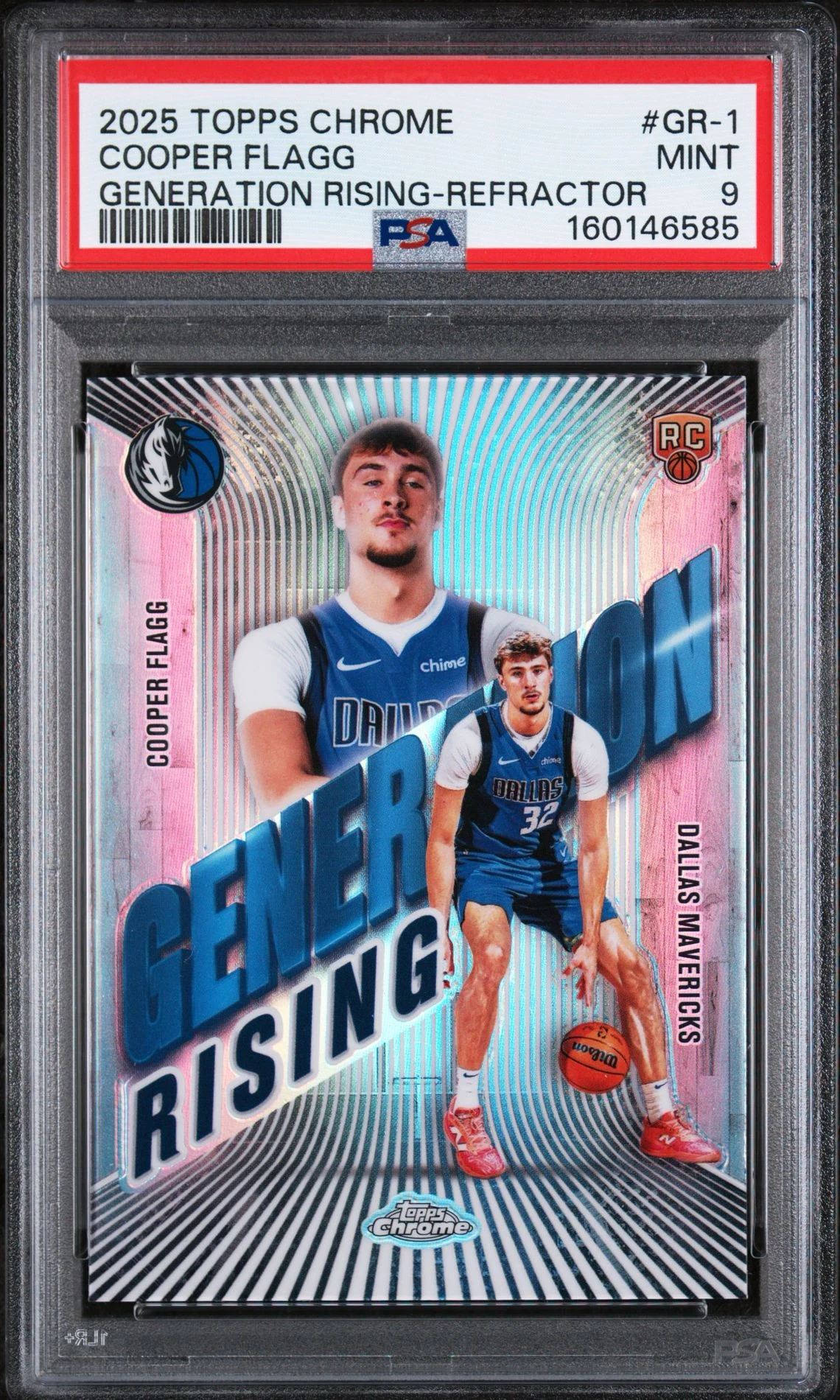 2025 Topps Chrome Cooper Flagg Generation Rising Refractor #GR-1 PSA 9 front