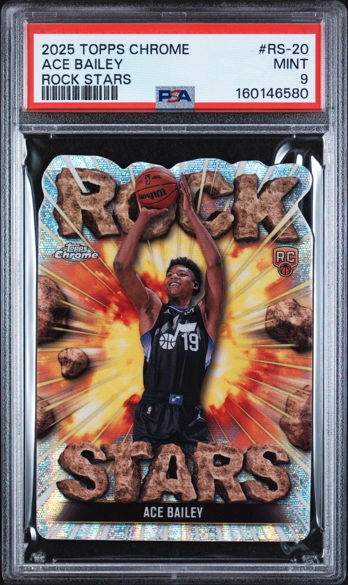 2025 Topps Chrome Ace Bailey Rock Stars #RS-20 PSA 9 front